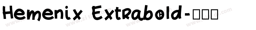 Hemenix Extrabold字体转换